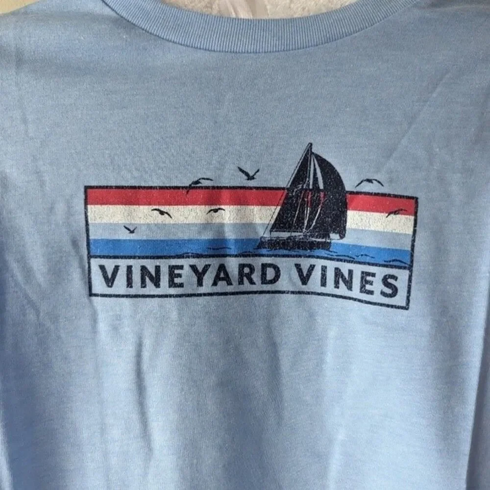 Vineyard Vines Sailing Dunes Blue Tee 2T NWT - Picture 4 of 7